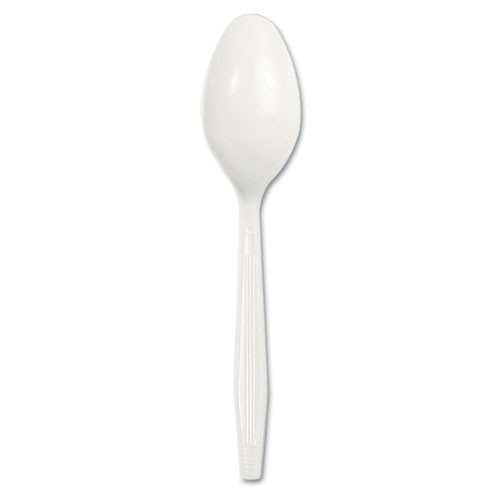 Boardwalk Mediumweight Polystyrene Cutlery  Teaspoon  White  10 Boxes of 100 Carton (BWKSPOONMWPSCT)