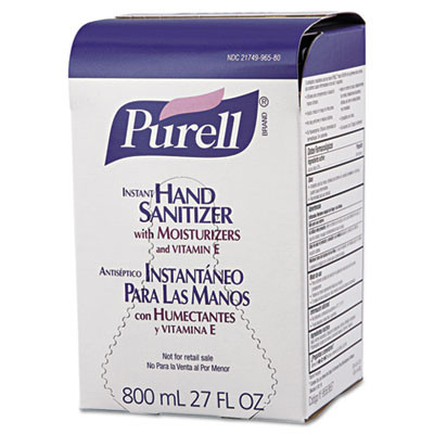 PURELL Advanced Hand Sanitizer Gel Refill  Bag-in-Box  800 ml  12 Carton (GOJ965712)