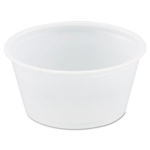 Dart Polystyrene Portion Cups  2oz  Translucent  250 Bag  10 Bags Carton (DCCP200N)