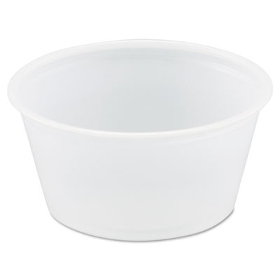 Dart Polystyrene Portion Cups  2oz  Translucent  250 Bag  10 Bags Carton (DCCP200N)