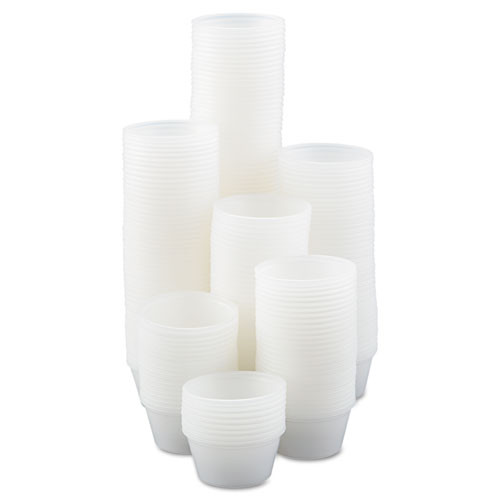Dart Polystyrene Portion Cups  2oz  Translucent  250 Bag  10 Bags Carton (DCCP200N)