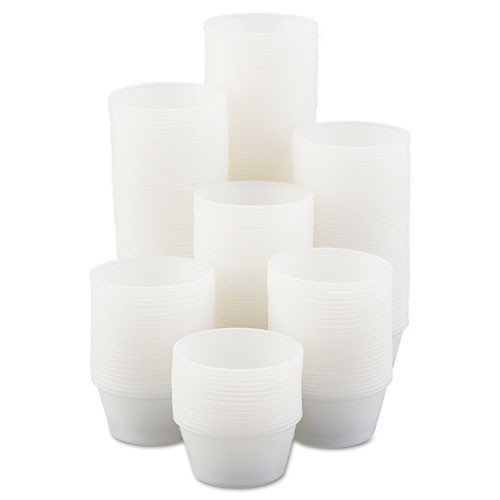 Dart Polystyrene Portion Cups  3 25oz  Translucent  250 Bag  10 Bags Carton (DCCP325N)