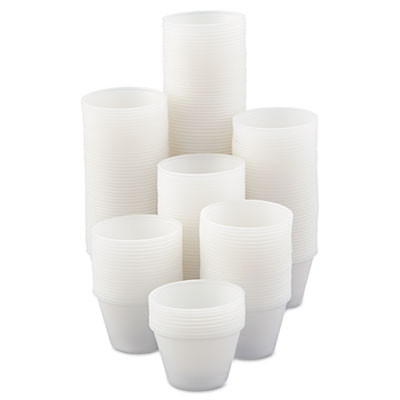 Dart Polystyrene Portion Cups  4oz  Translucent  250 Bag  10 Bags Carton (DCCP400N)