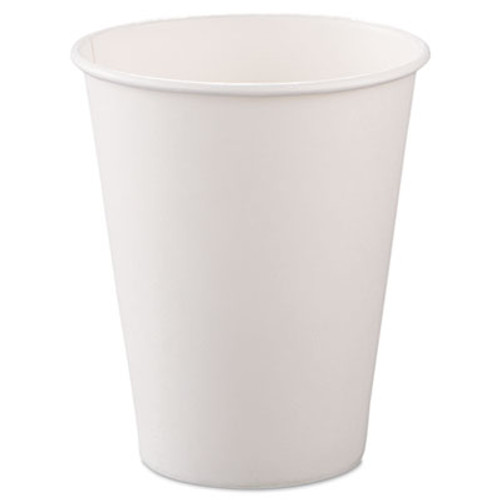 Dart Single-Sided Poly Paper Hot Cups  8oz  White  50 Bag  20 Bags Carton (SCC378W2050)