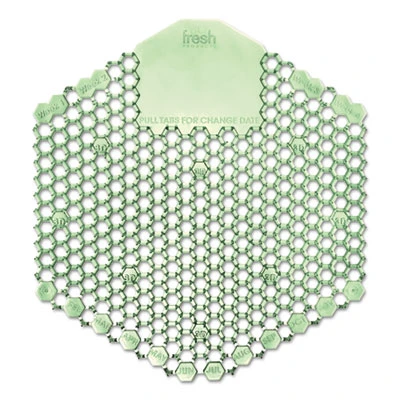Fresh Products Wave 3D Urinal Deodorizer Screen  Green  Cucumber Melon Fragrance 10 Screens Box (FRS3WDS60CME)