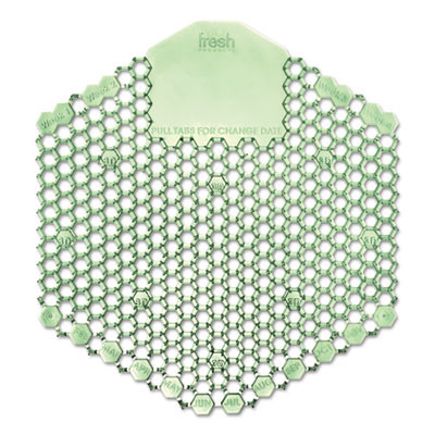 Fresh Products Wave 3D Urinal Deodorizer Screen  Green  Cucumber Melon Fragrance 10 Screens Box (FRS3WDS60CME)