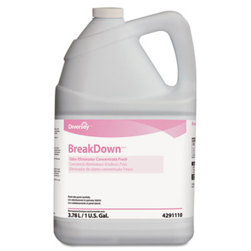 Diversey Breakdown Odor Eliminator  Fresh Scent  Liquid  1 gal Bottle (DVO94291110)