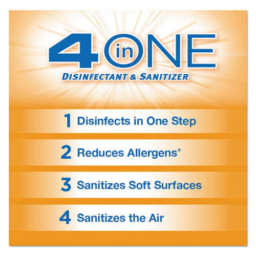 Clorox 4-in-One Disinfectant and Sanitizer  Citrus  14 oz Aerosol  12 Carton (CLO31043CT)