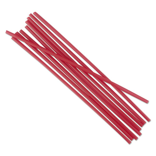 Boardwalk Single-Tube Stir-Straws  5 1 4   Red  1000 Pack  10 Carton (BWKSTRU525R10)
