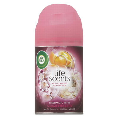 Air Wick Freshmatic Life Scents Ultra Refill  Summer Delights  5 89 oz Aerosol  6 Carton (RAC91101)