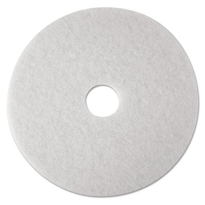 3M Low-Speed Super Polishing Floor Pads 4100  24  Diameter  White  5 Carton (MMM08488)