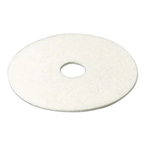 3M Low-Speed Super Polishing Floor Pads 4100  24  Diameter  White  5 Carton (MMM08488)
