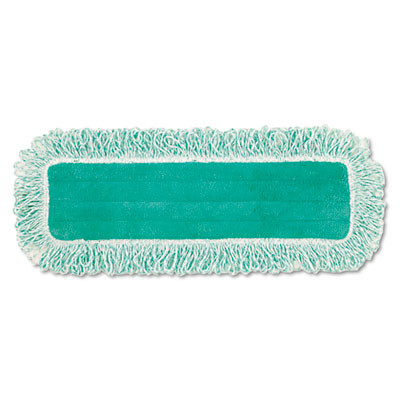 Rubbermaid Commercial Dust Pad with Fringe  Microfiber  18  Long  Green  6 Carton (RCPQ418GNCT)