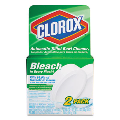 Clorox Automatic Toilet Bowl Cleaner  3 5 oz Tablet  2 Pack  6 Packs Carton (CLO30024CT)