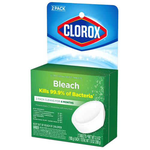 Clorox Automatic Toilet Bowl Cleaner  3 5 oz Tablet  2 Pack  6 Packs Carton (CLO30024CT)
