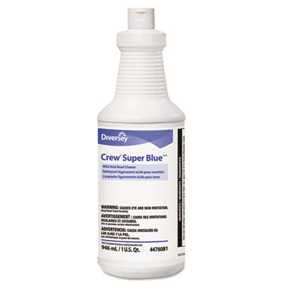 Diversey Crew Super Blue Mild Acid Bowl Cleaner  Citrus  32oz Squeeze Bottle 12 Carton (DVO94476081)