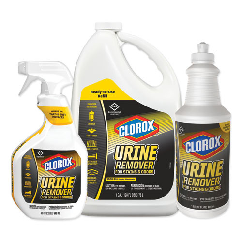 Clorox Urine Remover for Stains and Odors  128 oz Refill Bottle  4 Carton (CLO31351CT)