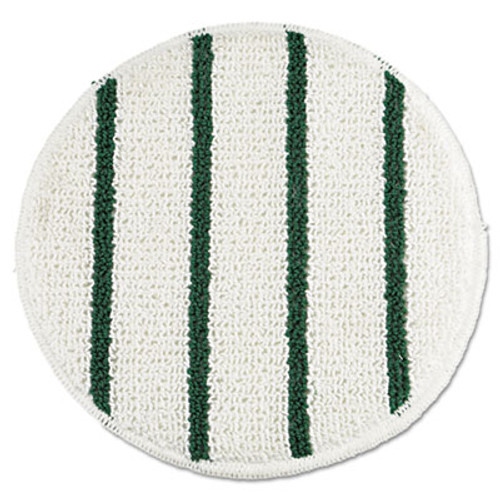Rubbermaid Commercial Low Profile Scrub-Strip Carpet Bonnet  19  Diameter  White Green (RCPP269EA)