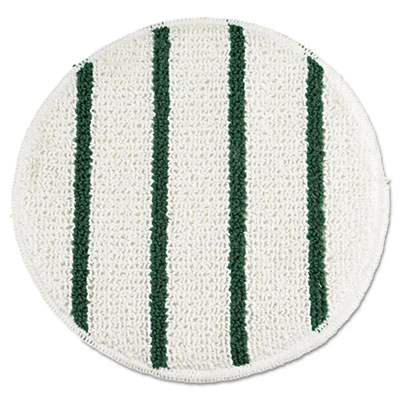 Rubbermaid Commercial Low Profile Scrub-Strip Carpet Bonnet  19  Diameter  White Green (RCPP269EA)