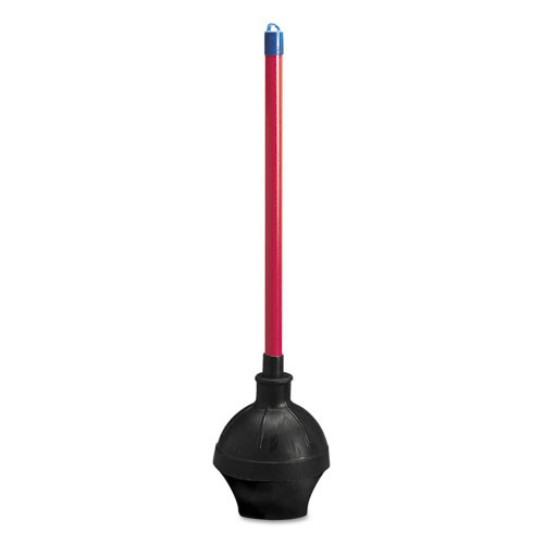 Boardwalk Toilet Plunger  18  Plastic Handle w  5 5 8  Dia Bowl  Red Black (BWK09201EA)