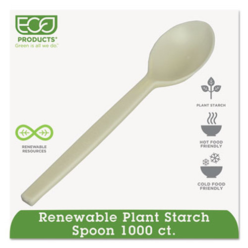 Eco-Products Plant Starch Spoon - 7   50 Pack (ECOEPS003)