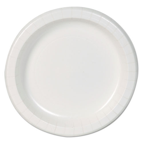 Dixie Basic Basic Paper Dinnerware  Plates  White  8 5  Diameter  125 Pack  4 Carton (DXEDBP09WCT)