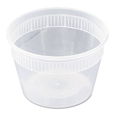 Pactiv DELItainer Microwavable Combo  Clear  16 oz  2 x 2 x 2  240 Carton (PCTYSD2516)