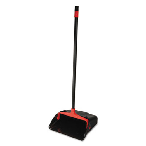 O-Cedar Commercial Maxi-Plus Lobby Dust Pan with Rear Wheels  Black  13 Wide  30 Handle  6 Carton (DVOCB962082)