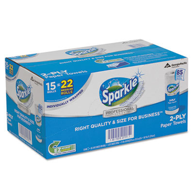 Georgia Pacific Professional Sparkle ps Perforated Paper Towel  White  8 4 5 x 11  85 Roll  15 Roll Carton (GPC2717714)