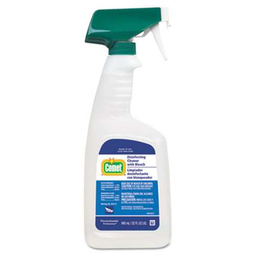 Comet Disinfecting Cleaner w Bleach  32 oz  Plastic Spray Bottle  Fresh Scent  8 Carton (PGC30314CT)
