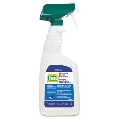 Comet Disinfecting Cleaner w Bleach  32 oz  Plastic Spray Bottle  Fresh Scent  8 Carton (PGC30314CT)