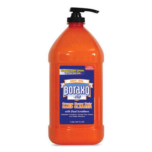 Boraxo Orange Heavy Duty Hand Cleaner  3 Liter Pump Bottle  4 Carton (DIA06058CT)