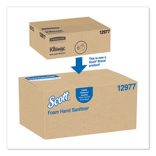 Scott Essential Alcohol-Free Foam Hand Sanitizer  1 000 ml  Clear  6 Carton (KCC12977)