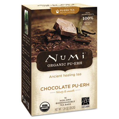 Numi Organic Tea  Chocolate Puerh  16 Box (NUM10360)