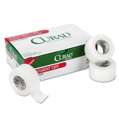 Curad Transparent Surgical Tape  1  Core  1  x 10 yds  Clear  12 Pack (MIINON270201)