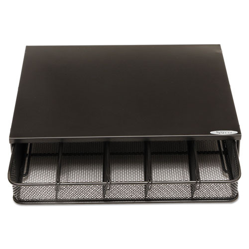 Safco One Drawer Hospitality Organizer  5 Compartments  12 1 2 x 11 1 4 x 3 1 4  Bk (SAF3274BL)