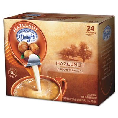 International Delight Coffee Creamer  Hazelnut  0 4375 oz Liquid  24 Box (ITD100680)