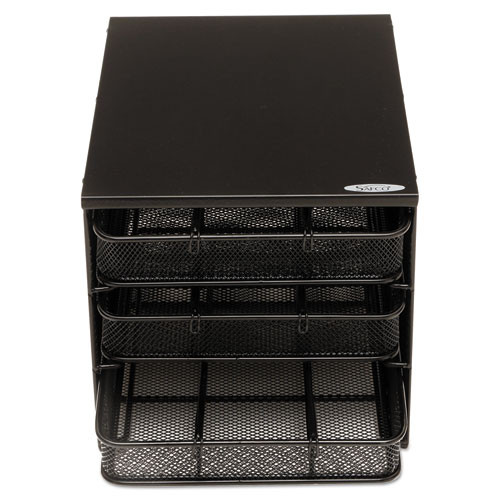 Safco 3 Drawer Hospitality Organizer  7 Compartments  11 1 2w x 8 1 4d x 8 1 4h  Bk (SAF3275BL)