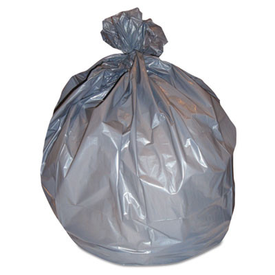 Heritage Linear Low-Density Can Liners  45 gal  1 7 mil  39  x 46   Silver  50 Carton (HERH7846WS)