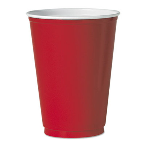 SOLO Cup Company Plastic Party Cold Cups, 16 oz, Clear, 50 pack