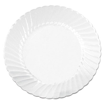 WNA Classicware Plates  Plastic  10 25 in  Clear  12 Bag  12 Bag Carton (WNARSCW101212)