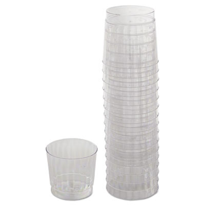 WNA Classicware Tumblers  9 oz  Plastic  Clear  Rocks Glass  16 Bag  15 Bag Carton (WNARSCCR91516)