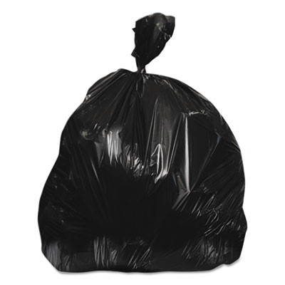 Heritage High-Density Waste Can Liners  45 gal  16 microns  40  x 48   Black  250 Carton (HERZ8048VKR01)