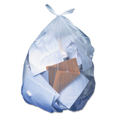 Heritage Linear Low-Density Can Liners  60 gal  1 1 mil  38  x 58   Clear  100 Carton (HERH7658SC)