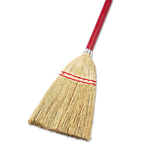 Boardwalk Lobby Toy Broom  Corn Fiber Bristles  39  Wood Handle  Red Yellow  12 Carton (BWK951TCT)