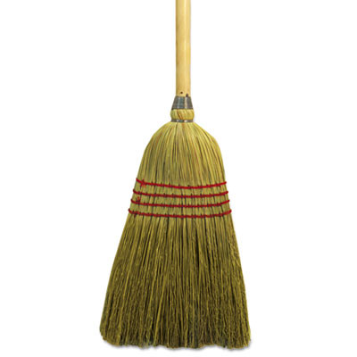 Boardwalk Maid Broom  Mixed Fiber Bristles  55  Long  Natural  12 Carton (BWK920YCT)