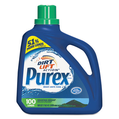 Purex Liquid Laundry Detergent  Mountain Breeze  150 oz Bottle  4 Carton (DIA05016CT)