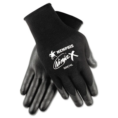 MCR Safety Ninja x Bi-Polymer Coated Gloves  X-Large  Black  Pair (CRWN9674XL)