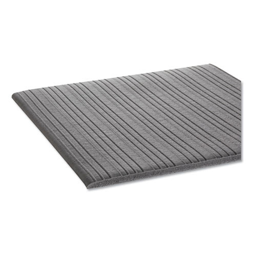 Crown Ribbed Anti-Fatigue Mat  Vinyl  36 x 120  Gray (CWNFL3610GY)