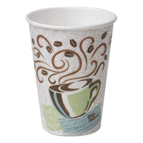 Dixie PerfecTouch Hot Cups  Paper  8oz  Coffee Dreams Design  50 Pack (DXE5338CDPK)